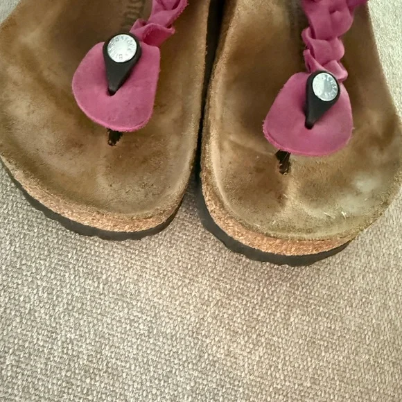 Birkenstock Pink Braided Sandals - Picture 1 of 6
